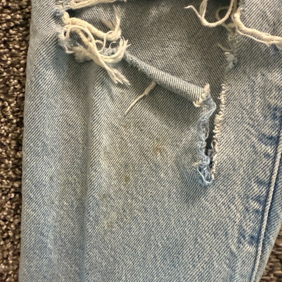 Light Blue Relaxed Fit Boyfriend Jeans Distressed - Picture 4 of 10